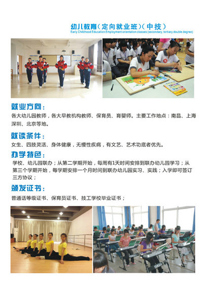 南昌市轻工技工学校招生专业