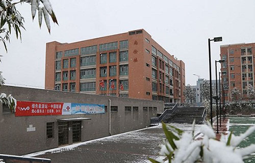校园雪景