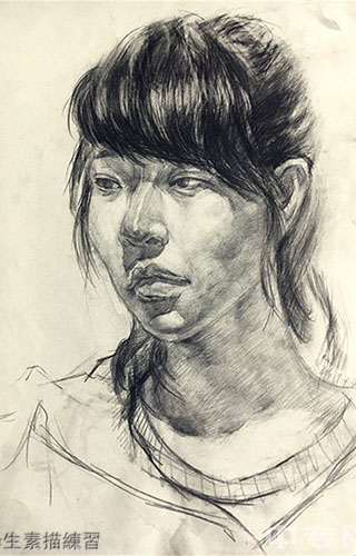 遵义美术学校学生素描练习