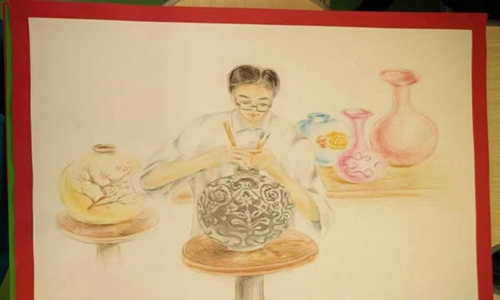 重庆璧山职业教育中心绘画作品