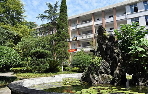 重庆红春藤技工学校校园小花园