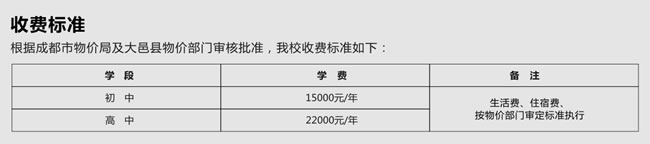 四川师范大学附属第三实验中学2021年收费标准
