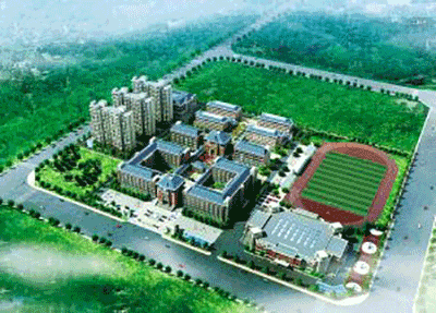 四川科力职业学校新校区鸟瞰图